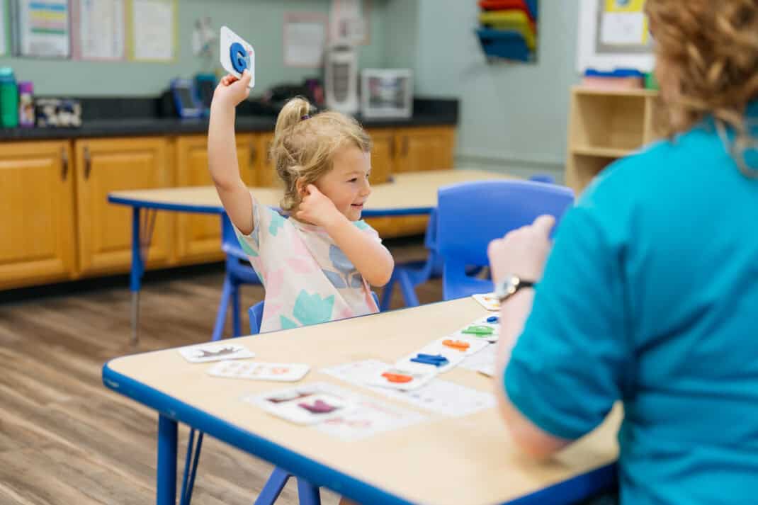 Pre-K children learning at a Christian preschool in Bartonville TX